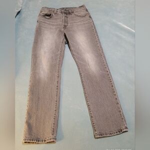 Levi's 501 Jeans Mens 29x30 Black Button Fly Original Fit Stretch Denim Straight